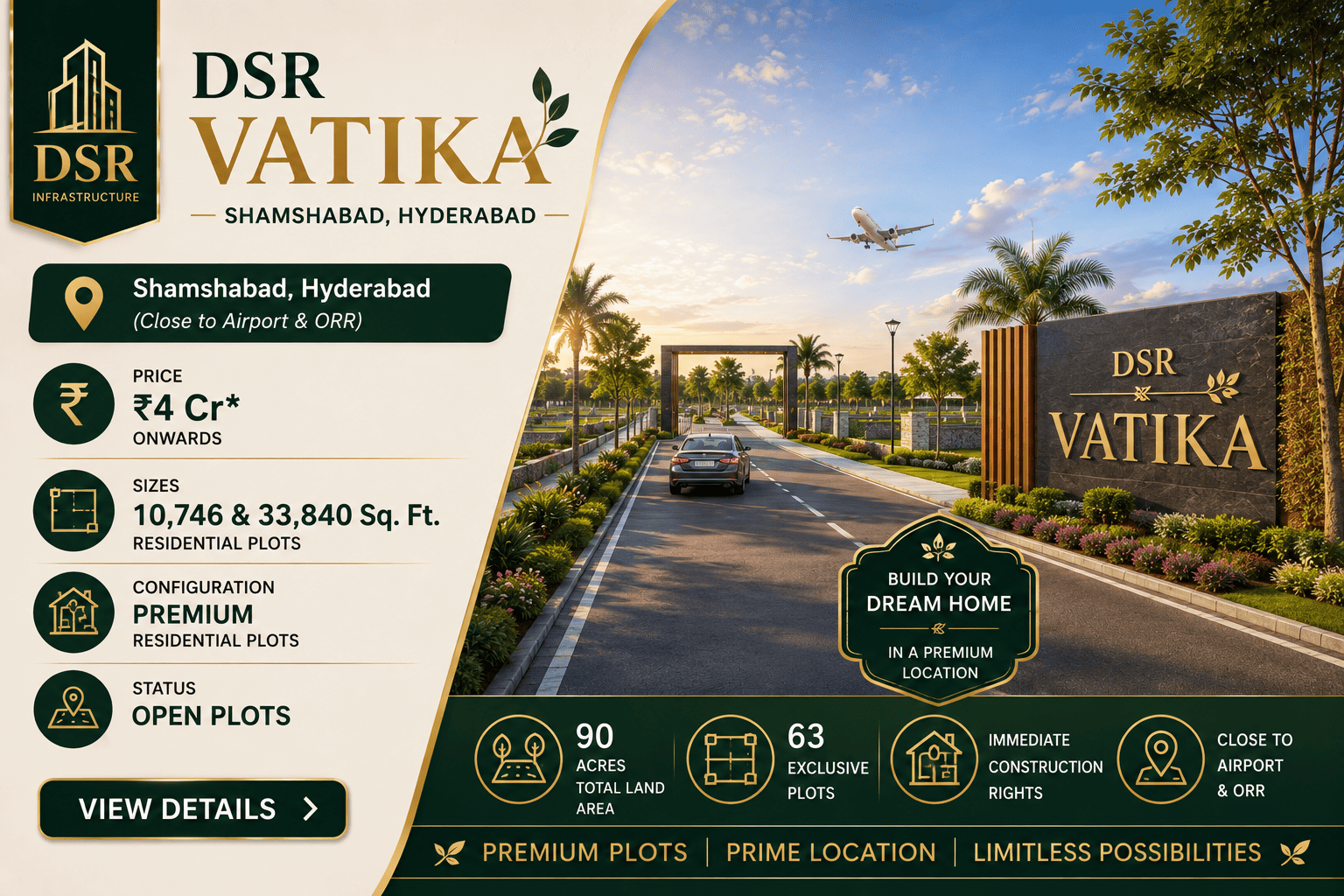 DSR Vatika - Premium Residential Plots in Shamshabad, Hyderabad